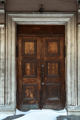 Old wooden door