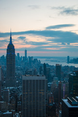 Fototapeta na wymiar New York City - View from the Top Of The Rocks - Empire State Building