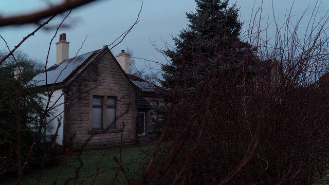 Creepy House at Night Vertical