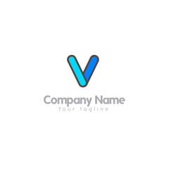 V LETTER LOGO TEMPLATE