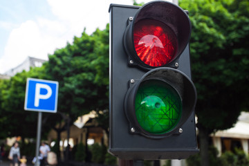 traffic light on the road