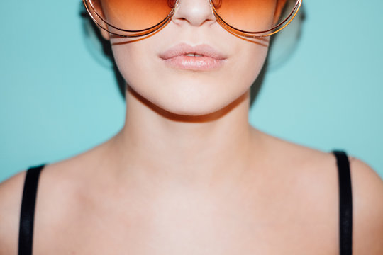 Nineteen Year Old Caucasian Woman With Sunglasses