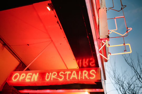 Chinatown sign Open Upstairs
