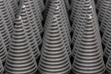 Christmas tree from cnc processed metal parts. The One like not others. Fashion pattern. Steel pattern.