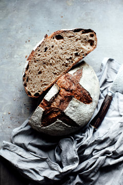 Whole grain sourdough bread