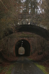 Fototapeta na wymiar Unterführung, Eisenbahn stillgelegt, Simmern Hunsrück