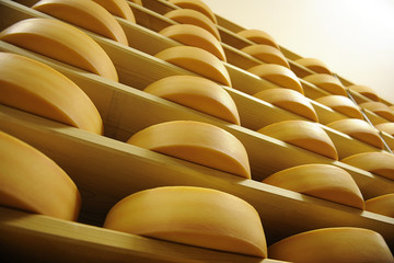 Obraz premium cheese factory in switzerland