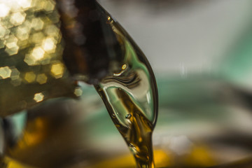 closeup of a beer