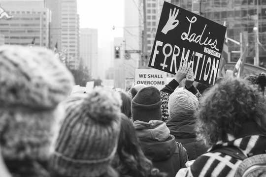 Hand written protest sign
