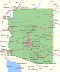 Arizona-US-States-VectorMap-A