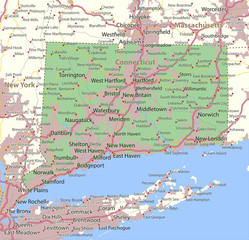 Connecticut-US-States-VectorMap-A