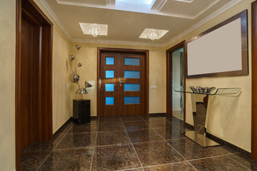 Hall and front door in a private villa