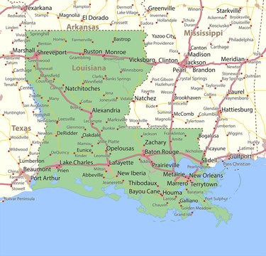 Louisiana-US-States-VectorMap-A