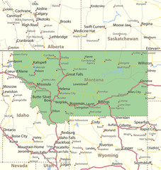 Montana-US-States-VectorMap-A