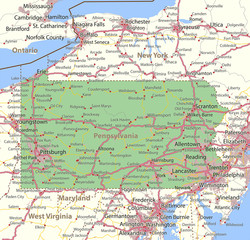 Pennsylvania-US-States-VectorMap-A