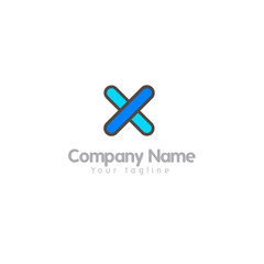 Fototapeta premium X LETTER LOGO TEMPLATE