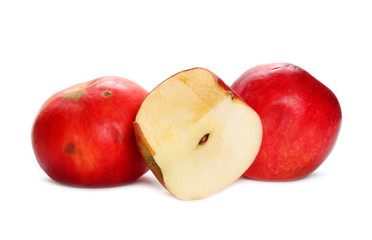 organic red apple isolated on white