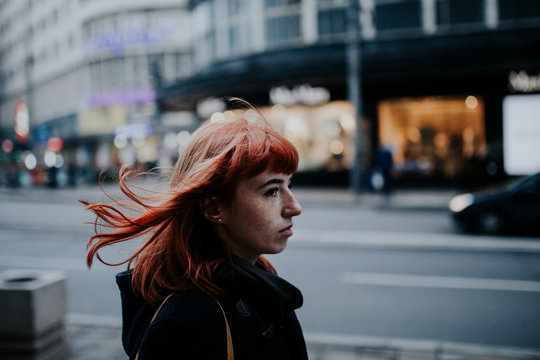 Portrait Of A Young Redhead Woman