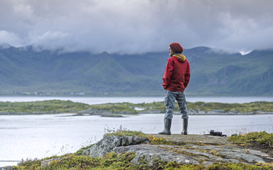 Man looking into the distance