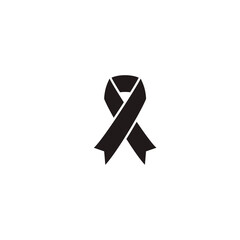 mourning ribbon icon. sign design
