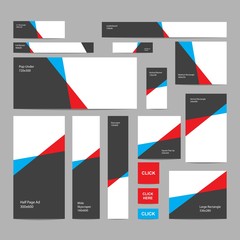 Modern web banners in standard sizes