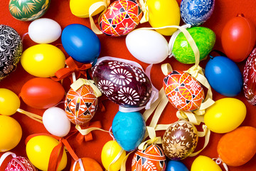 Fototapeta na wymiar Happy Easter, Easter eggs