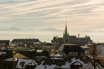 Fototapeta na wymiar City of Lausanne in Switzerland
