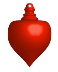 Obraz premium Red toy in the shape of heart, 3d