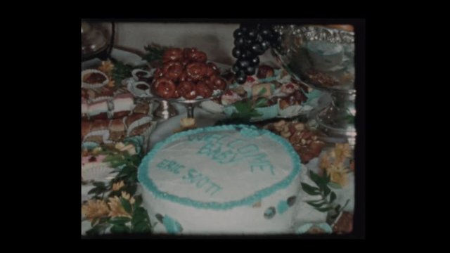 1959 Welcome baby cake and spread for bris