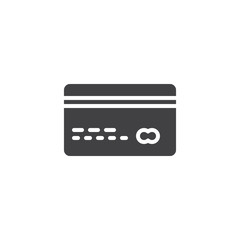 Credit card icon vector, filled flat sign, solid pictogram isolated on white. Payment method symbol, logo illustration.