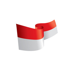 Indonesia flag, vector illustration