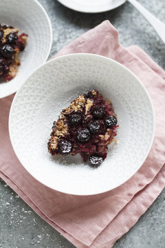 Apple and blueberry baked oatmeal