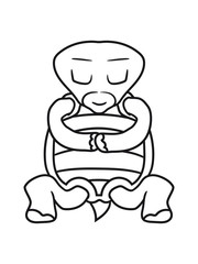 schlafen meditieren ausruhen beten schildkröte süß niedlich comic cartoon clipart