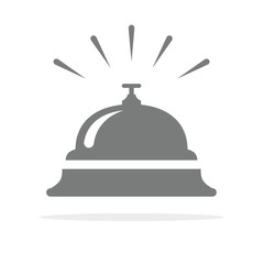 Hotel bell, service bell, reception bell icon. Vector illustration.