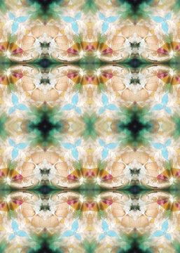 Elaborated kaleidoscope pattern close up