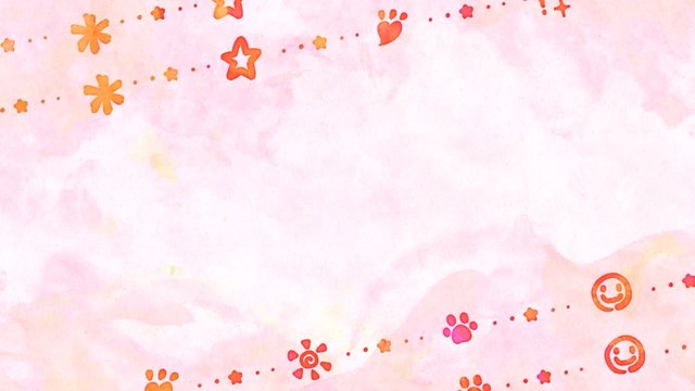 かわいい水彩イラストの背景イメージ（ループ可能） - 斜め移動アニメ/ピンク