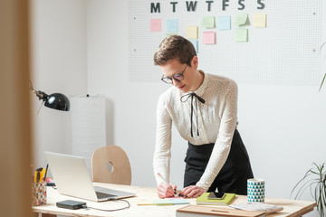 Modern Businesswoman Working At The Office