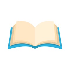 Book information icon in flat isolated on white background