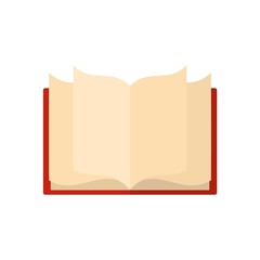 Book learning icon. Flat illustration of book learning vector icon isolated on white background