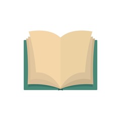 Book dictionary icon. Flat illustration of book dictionary vector icon isolated on white background