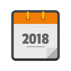 Calendar new year icon. Flat illustration of calendar new year vector icon isolated on white background