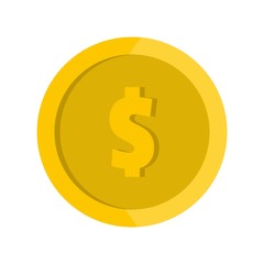 Design coin icon. Flat illustration of design coin vector icon isolated on white background