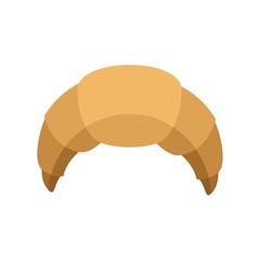 Croissant icon. Flat illustration of croissant vector icon isolated on white background