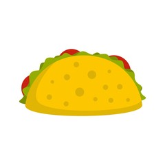 Tacos icon. Flat illustration of tacos vector icon isolated on white background