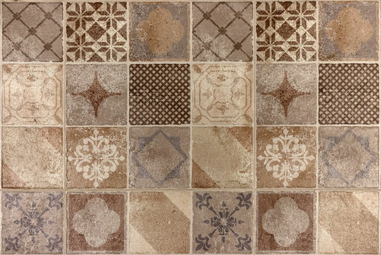 Beautiful tile with a drawings - Powered by Adobe