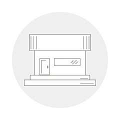 Store icon. It can be used as - logo, pictogram, icon, infographic element.