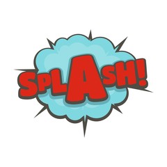 Naklejka premium Comic boom splash icon. Flat illustration of comic boom splash vector icon isolated on white background