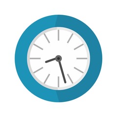 Clock business icon. Flat illustration of clock business vector icon isolated on white background