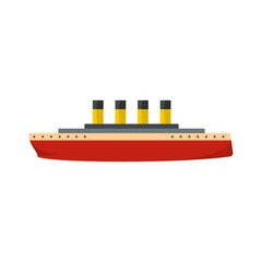 Ship retro icon. Flat illustration of ship retro vector icon isolated on white background