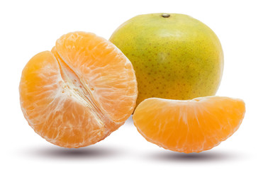 Orange fruit fresh isolated on white background with clipping path